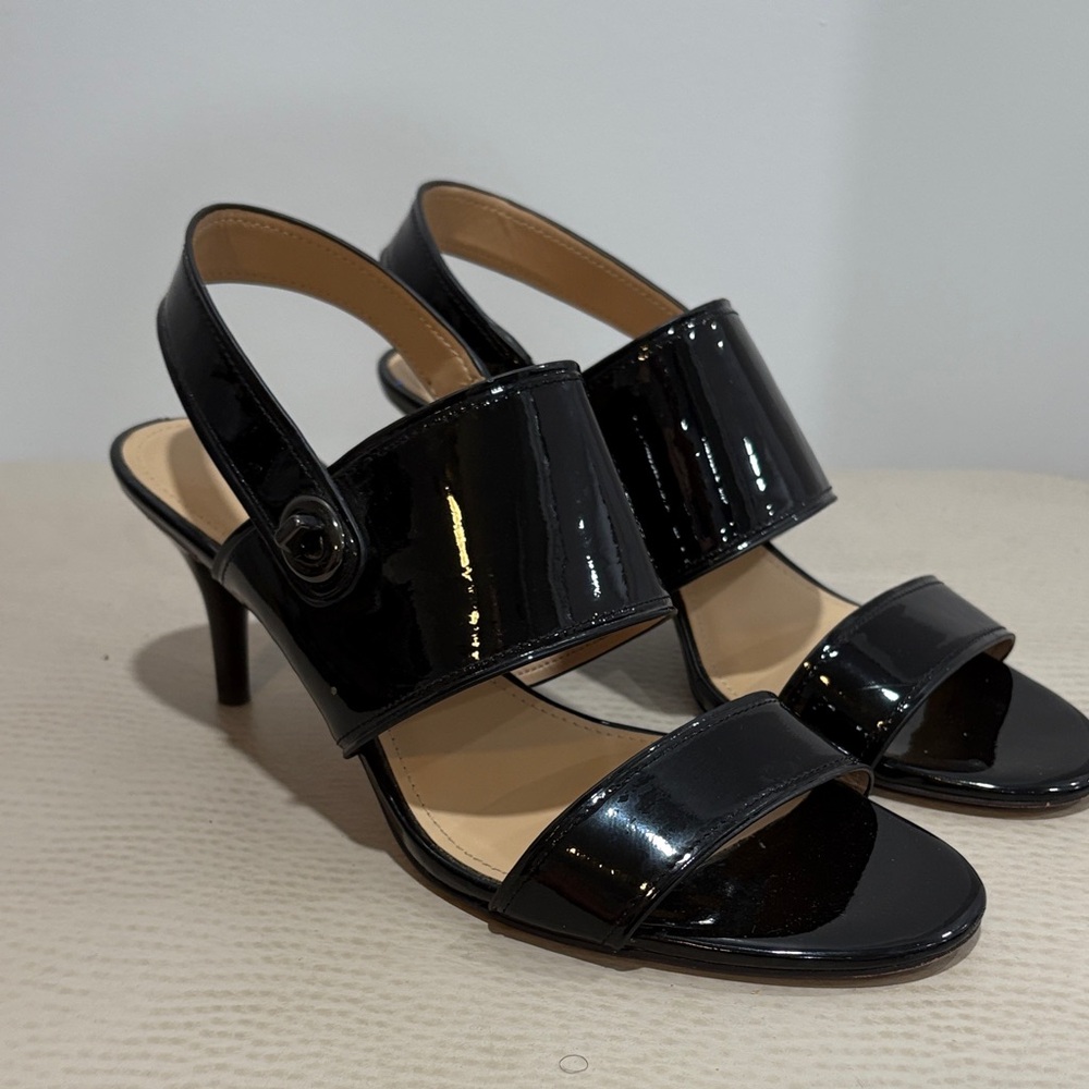 Coach Black Patent Leather Heels